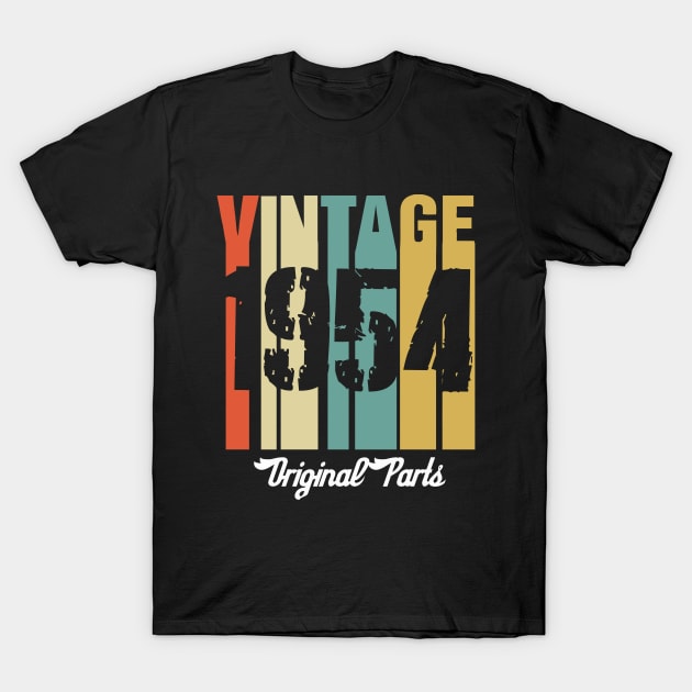 Vintage 1954 Original Parts Retro Vintage Birthday Gifts 66s T-Shirt by nzbworld